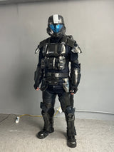 This ODST costume is a complete set designed for an immersive and screen-accurate look. The package includes the undersuit, armor pieces, helmet, gloves, and shoes (weapon not included).
The armor components are crafted by 3d printed. Designed for cosplay, conventions, and display, this costume offers a balance of realistic appearance, mobility, and lightweight construction for extended use.
