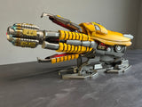 This Bumblebee arm is a fully wearable prop designed with multiple interactive functions. It features voice control technology and includes several built-in sound effects for a more realistic and immersive experience. Perfect for cosplay, display, or collection, this piece combines detailed design with functional features inspired by Bumblebee.