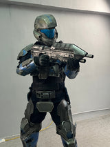 This ODST costume is a complete set designed for an immersive and screen-accurate look. The package includes the undersuit, armor pieces, helmet, gloves, and shoes (weapon not included).
The armor components are crafted from high-quality foam material, providing excellent durability while maintaining flexibility and comfort during wear. Designed for cosplay, conventions, and display, this costume offers a balance of realistic appearance, mobility, and lightweight construction for extended use.