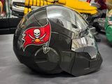 Tampa Bay Buccaneers color scheme iron man helmet