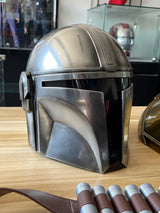 cosplay mandalorian helmet with visible visor