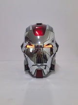 red and silver MK17 helmet with voice activated function and combat mode