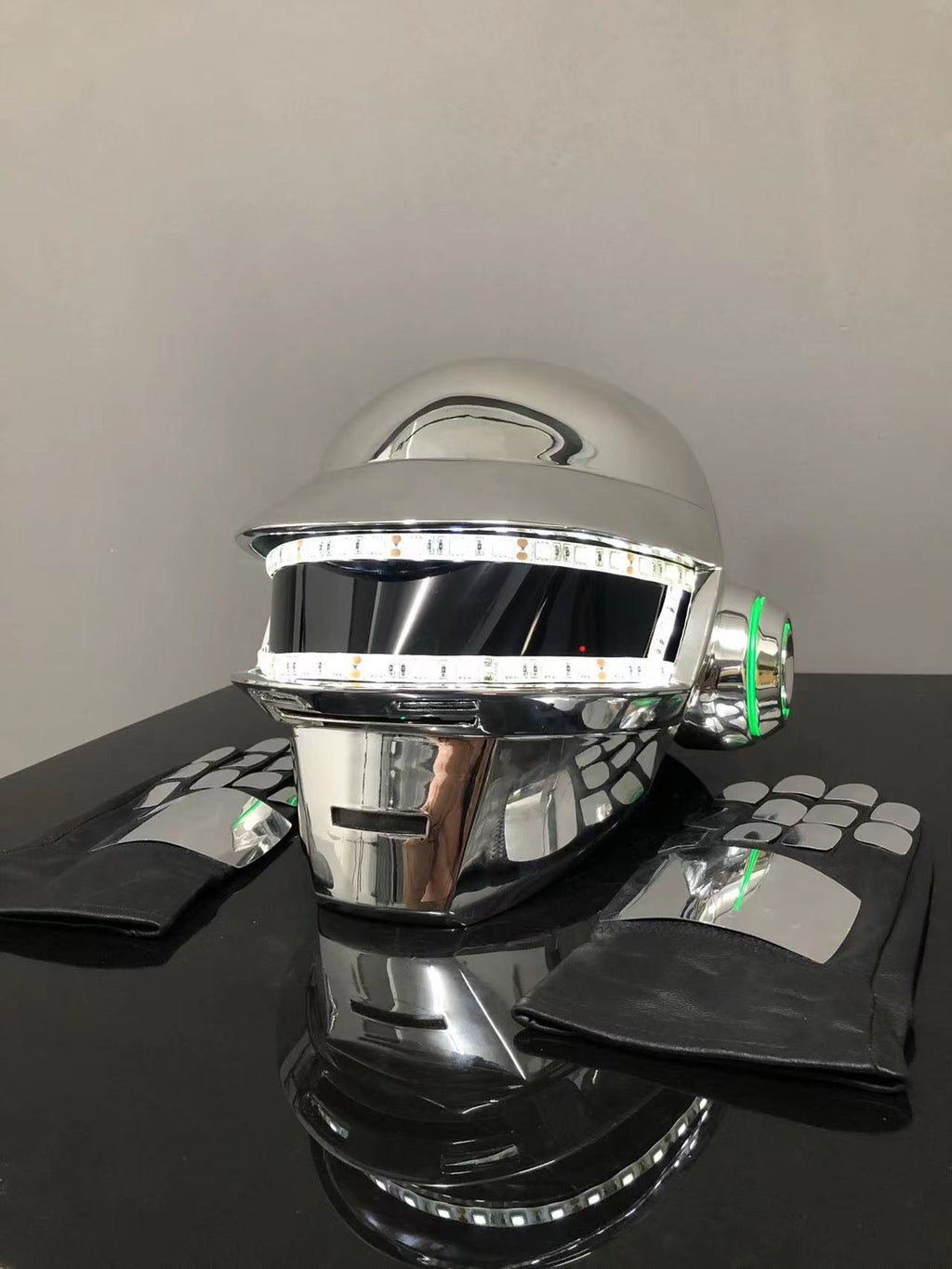 daft punk motorcycle helmet for sale Glossy White Painted Set The Bad Batch Festival Daft Punk Helmet By Firewire