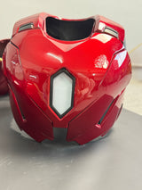 This Iron Man armor is fully 3D printed and inspired by the classic comic book design. More than just a wearable suit, it can also be displayed as an impressive statue on a mannequin. The armor features a motorized faceplate, illuminated eyes, chest arc reactor lights, and glowing glove lights for an authentic look. Designed with full-body coverage, this suit delivers a complete Iron Man experience for cosplay, display, or collection purposes.