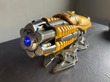 This Bumblebee arm is a fully wearable prop designed with multiple interactive functions. It features voice control technology and includes several built-in sound effects for a more realistic and immersive experience. Perfect for cosplay, display, or collection, this piece combines detailed design with functional features inspired by Bumblebee.