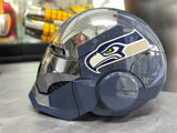 Seattle Seahawks themed color scheme iron man helmet