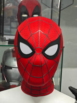 Inspired by the Brand New Day Spider-Man design, this Spider-Man mask is crafted with premium detail and accuracy. The webbing features silk-printed, 3D dimensional lines for a realistic textured appearance. The detachable magnetic eyes allow for easy customization and secure attachment. Inside, the mask includes a 3D-printed inner shell designed to provide structure, comfort, and a secure fit for most wearers.