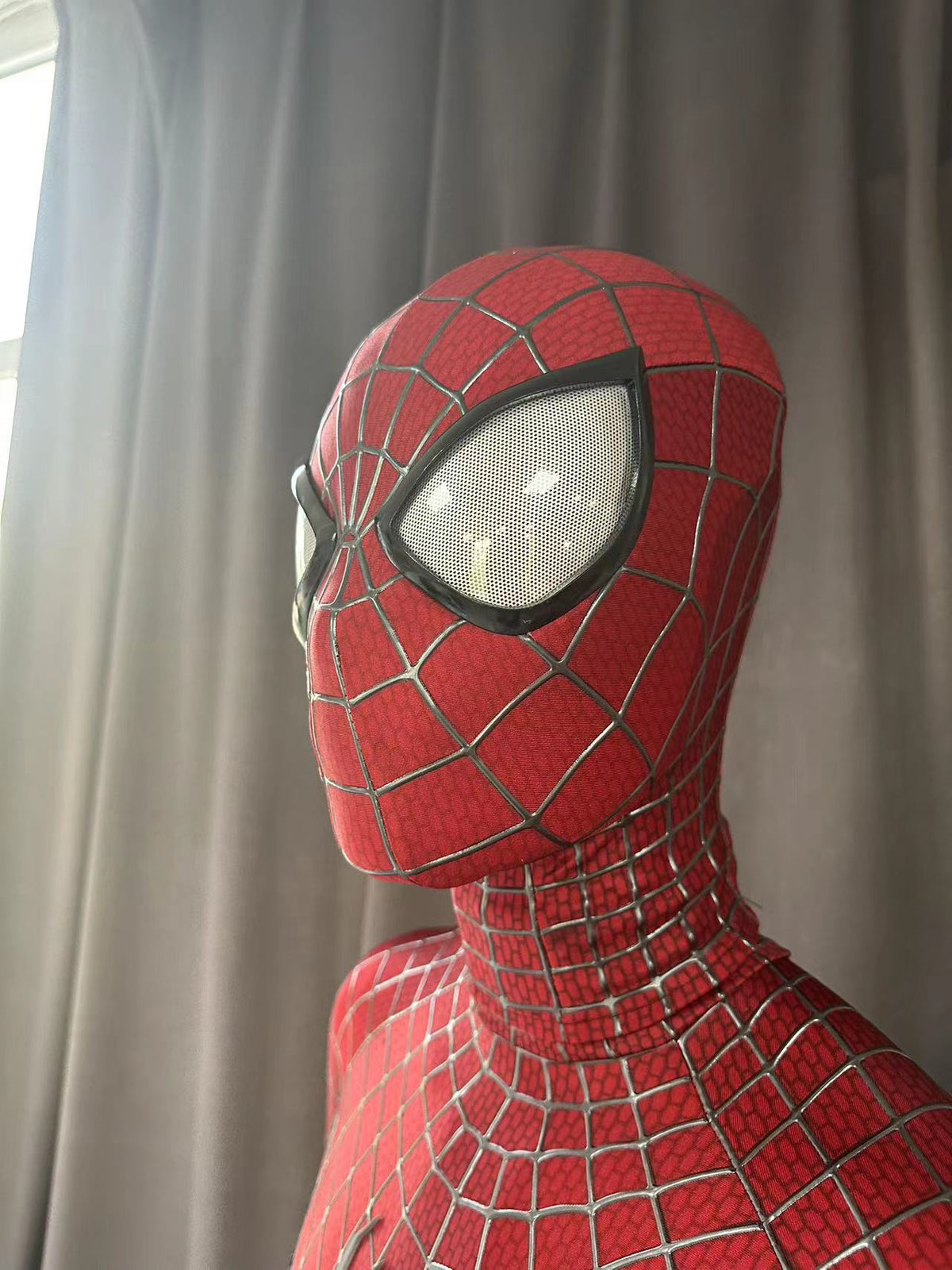 TASM2 Spiderman suit with screen printed texture and 3D webs