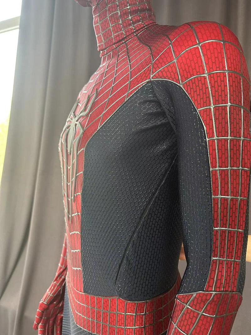 TASM2 Spiderman suit with screen printed texture and 3D webs