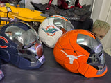 custom NFL themed Iron Man helmet