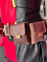 This belt is made for deapool 3 costume.  it's mainly made of genuine leather. 