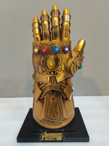 Thanos Infinity Metal Glove with LED lights and a Stand