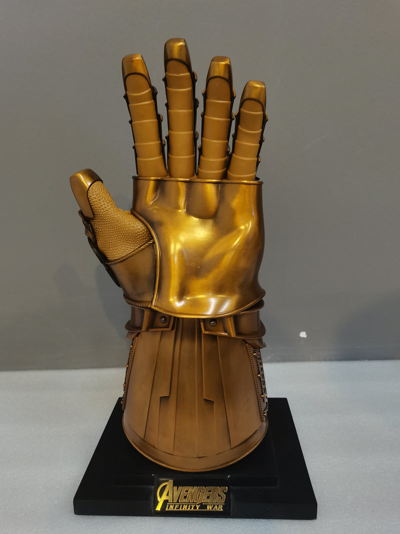 Thanos Infinity Metal Glove with LED lights and a Stand