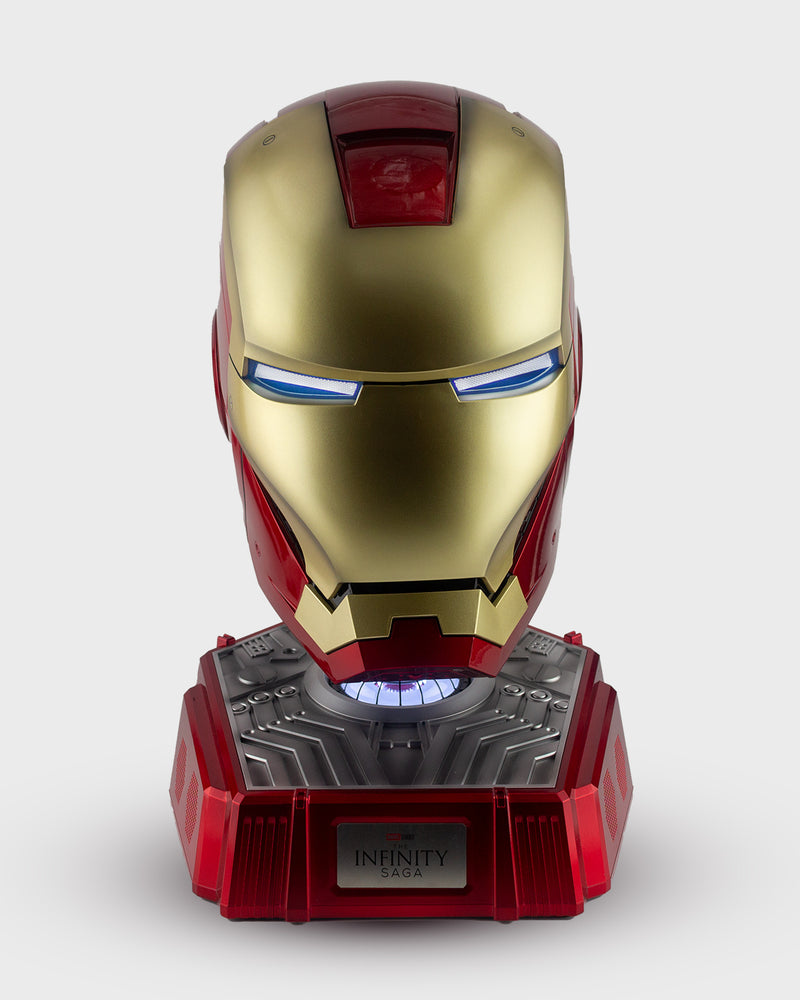 iron man helmet with the stand