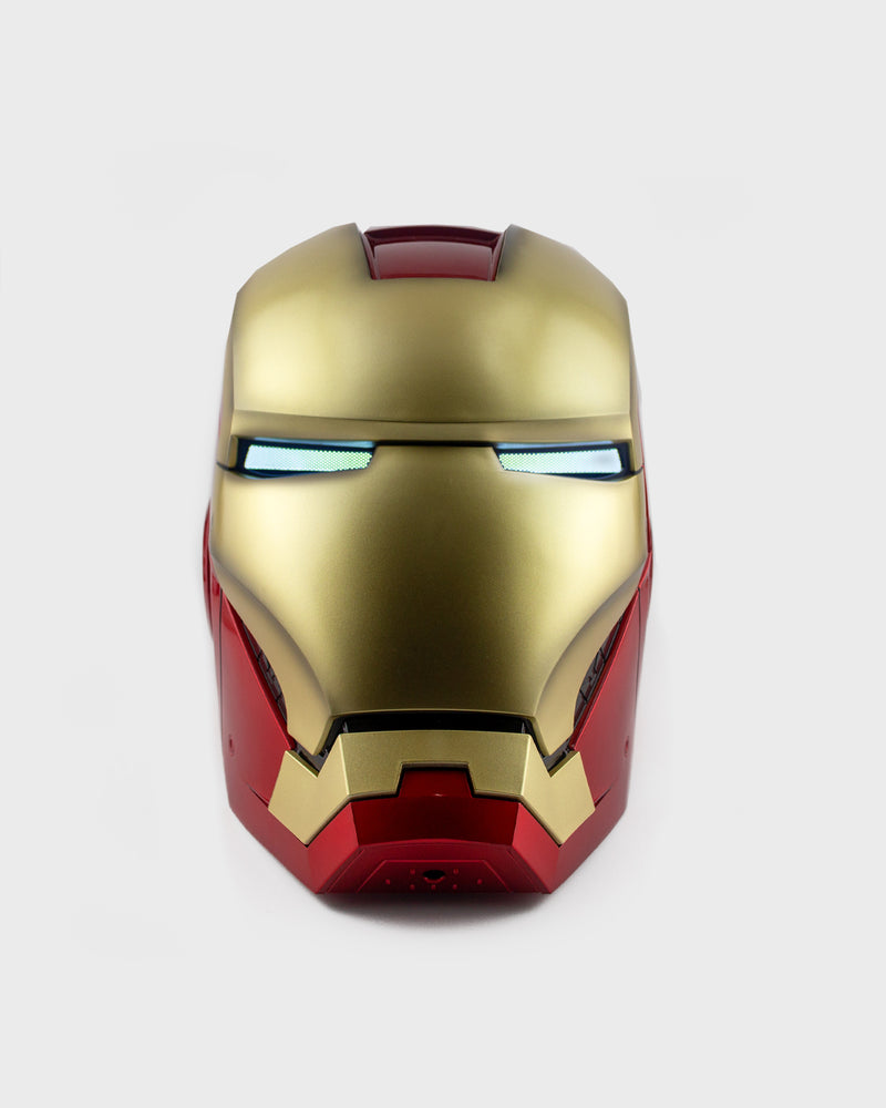 jarvis control iron man helmet in gold